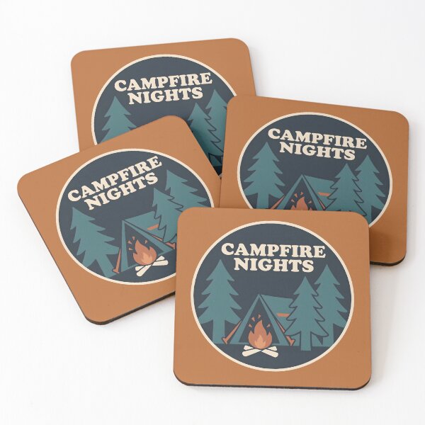 Item preview, Campfire Nights Camping Badge Design designed and sold by Herodestroyer.
