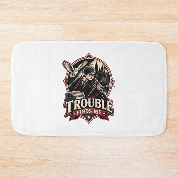 Item preview, Retro Style Harry Potter Inspired Trouble Finds Me Magical Design designed and sold by Tee-D.