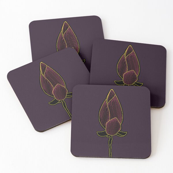 Item preview, Emperor Lotus – Neon Botanical Line Art designed and sold by sososweett.