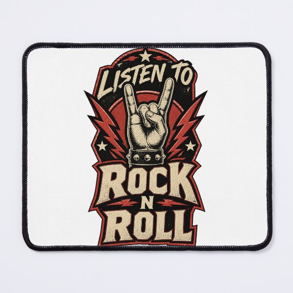 Item preview, Listen to Rock n Roll Vertical Text Design Music Lover Graphic designed and sold by danderetofu.