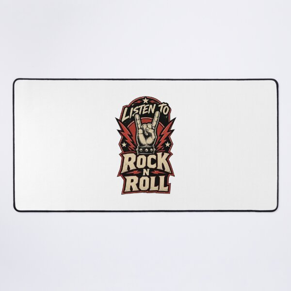 Item preview, Listen to Rock n Roll Vertical Text Design Music Lover Graphic designed and sold by danderetofu.