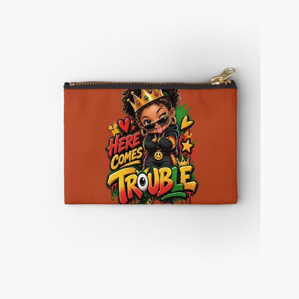 Item preview, Here Comes Trouble Cute Rasta Girl Queen Crown designed and sold by digitalbob60.