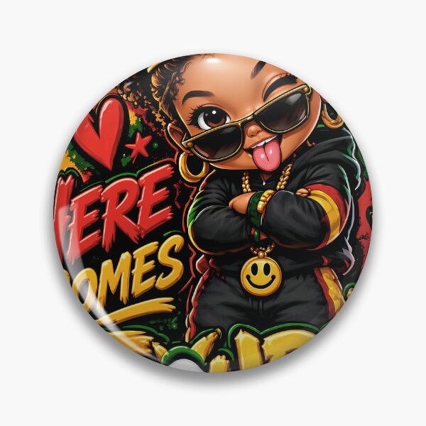 Item preview, Here Comes Trouble Cute Rasta Girl Queen Crown designed and sold by digitalbob60.