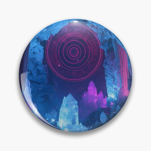 Item preview, Crystal Cave Portal with Magenta Neon Concentric Rings designed and sold by monkeybusiness.pt.