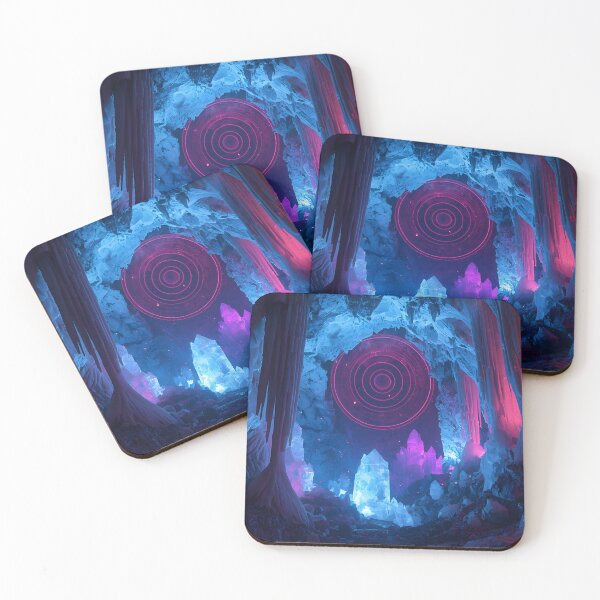 Item preview, Crystal Cave Portal with Magenta Neon Concentric Rings designed and sold by monkeybusiness.pt.