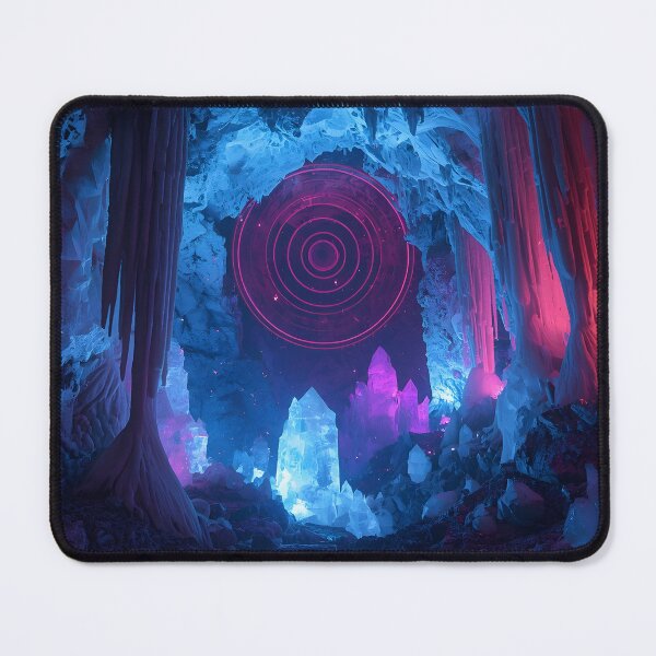 Item preview, Crystal Cave Portal with Magenta Neon Concentric Rings designed and sold by monkeybusiness.pt.