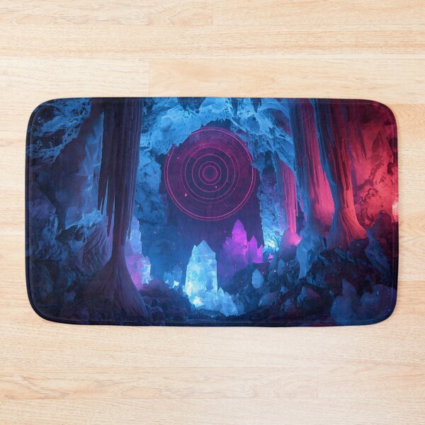 Item preview, Crystal Cave Portal with Magenta Neon Concentric Rings designed and sold by monkeybusiness.pt.