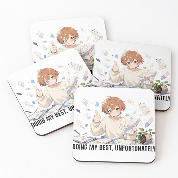 Item preview, Doing my best, unfortunately. Cute anime sticker designed and sold by katerynaS99.