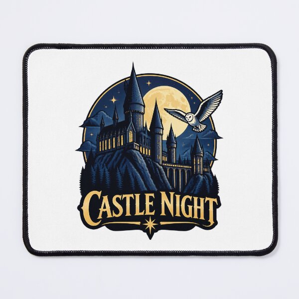 Item preview, Mystical Castle Silhouette Under a Starry Night Sky Artwork designed and sold by Tee-D.