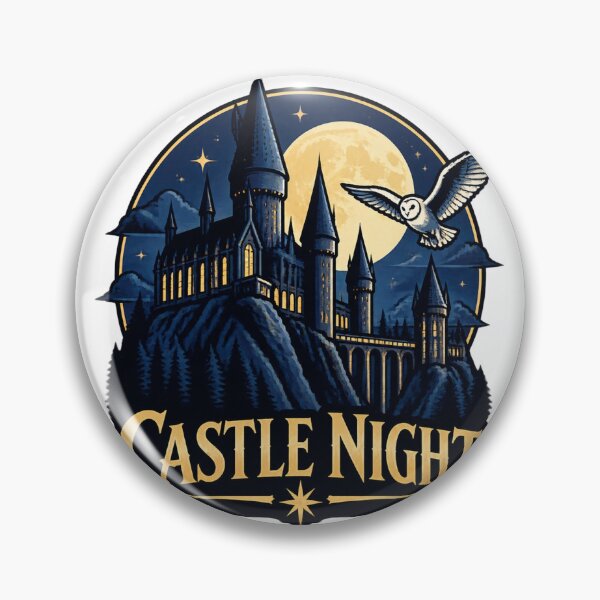Item preview, Mystical Castle Silhouette Under a Starry Night Sky Artwork designed and sold by Tee-D.