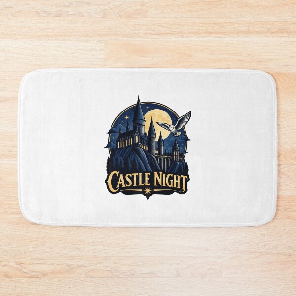 Item preview, Mystical Castle Silhouette Under a Starry Night Sky Artwork designed and sold by Tee-D.