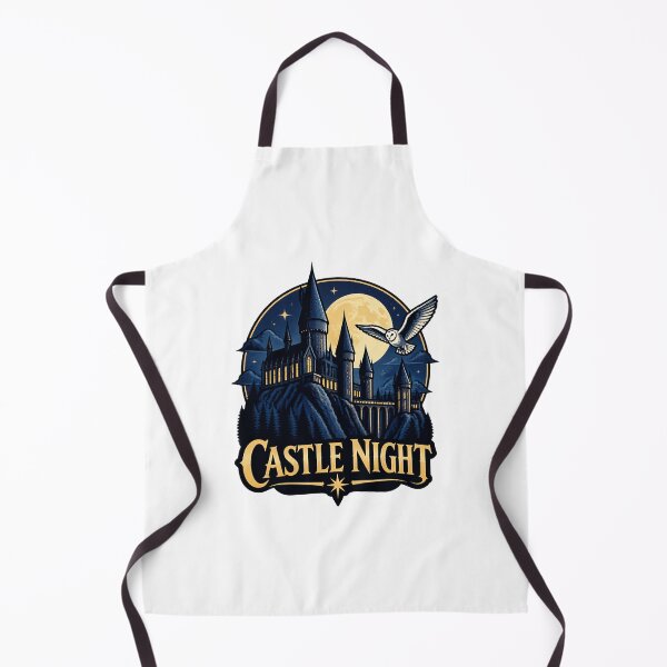 Item preview, Mystical Castle Silhouette Under a Starry Night Sky Artwork designed and sold by Tee-D.