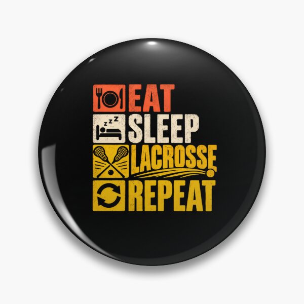 Item preview, Eat Sleep Lacrosse Repeat Lacrosse Player Fan Athlete designed and sold by SkeletonsDanger.