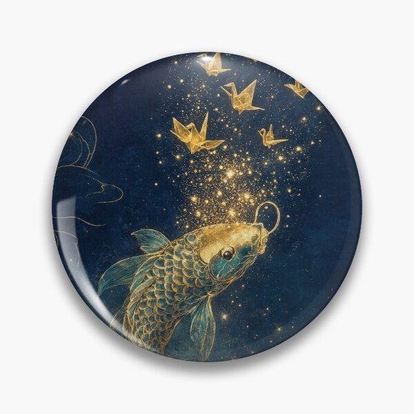Item preview, Cosmic Golden Koi Fish and Origami Cranes designed and sold by Discount code.