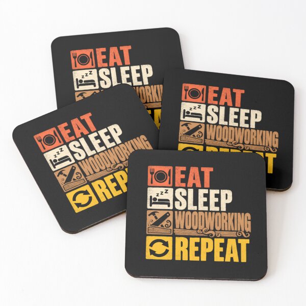 Item preview, Eat Sleep Woodworking Repeat Woodworker Carpenter Hobby Gift designed and sold by RetroMini2026.