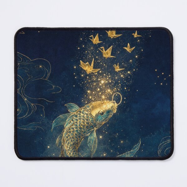 Item preview, Cosmic Golden Koi Fish and Origami Cranes designed and sold by Discount code.