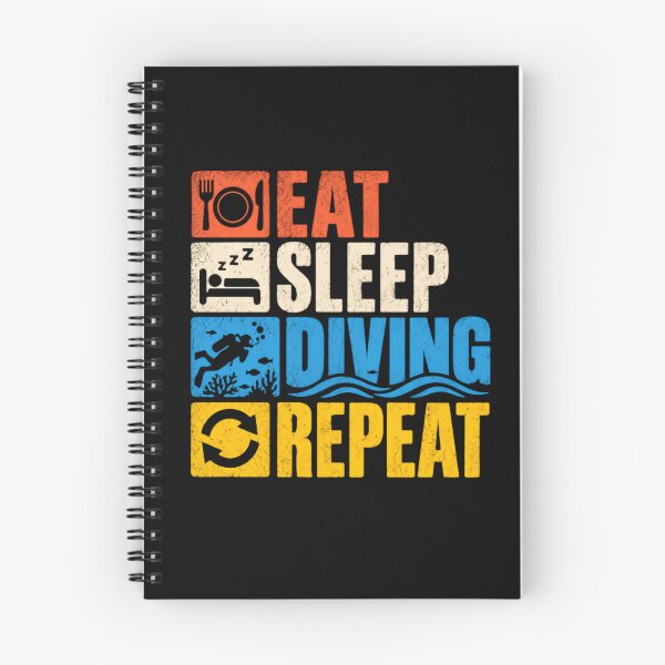 Item preview, Eat Sleep Diving Repeat Scuba Diver Underwater Hobby designed and sold by RetroMini2026.
