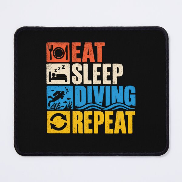 Item preview, Eat Sleep Diving Repeat Scuba Diver Underwater Hobby designed and sold by RetroMini2026.