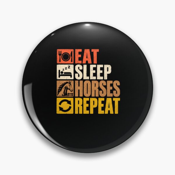 Item preview, Eat Sleep Horses Repeat Equestrian Rider Horse Lover designed and sold by HumansStuck12.