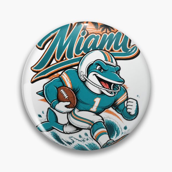 Item preview, Miami Dolphins Inspired Retro Football Design for Sports Fans designed and sold by Pokenus.