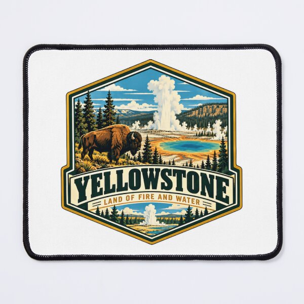 Item preview, Yellowstone Land Of Fire And Water National Park Travel Explorer Souvenir designed and sold by Star3NowForMe.