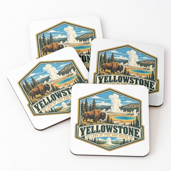 Item preview, Yellowstone Land Of Fire And Water National Park Travel Explorer Souvenir designed and sold by Star3NowForMe.
