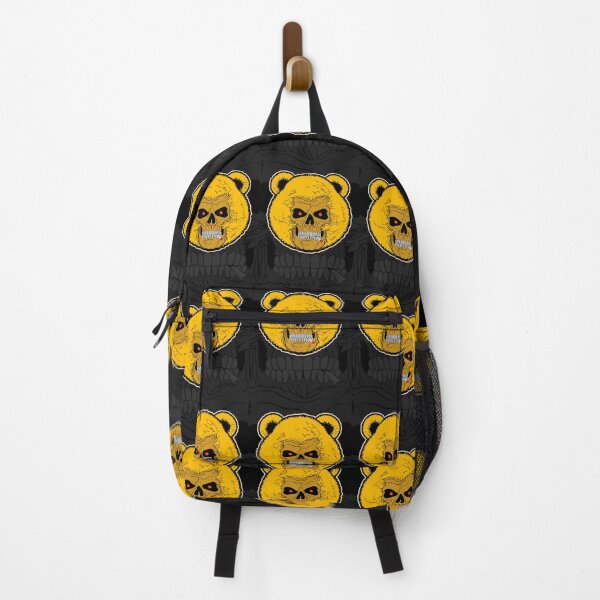 Item preview, Yellow Stuffed Bear, Skull, skull art, designed and sold by 4gottenlore.