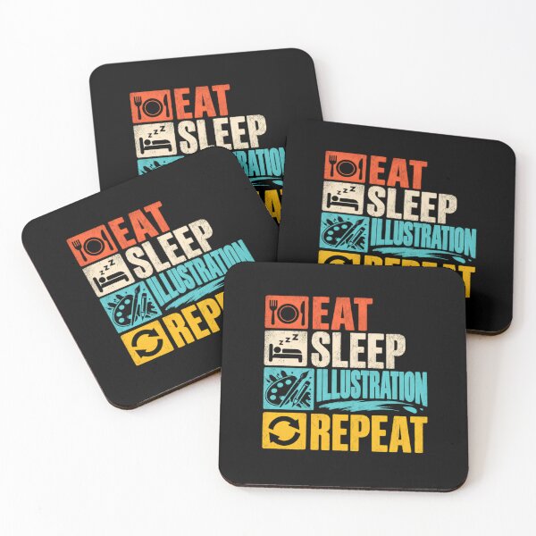 Item preview, Eat Sleep Illustration Repeat Illustrator Artist Creative Hobby designed and sold by HumansStuck12.
