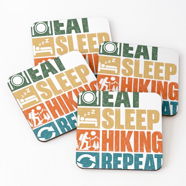 Item preview, Eat Sleep Hiking Repeat Hiker Outdoor Adventure Enthusiast designed and sold by SEEM-drawing.