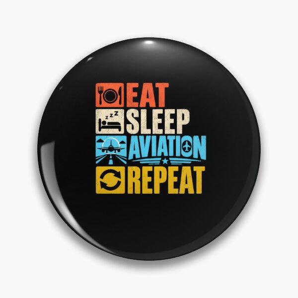 Item preview, Eat Sleep Aviation Repeat Pilot Flying Airplane Enthusiast designed and sold by HumansStuck12.