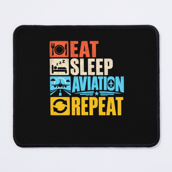 Item preview, Eat Sleep Aviation Repeat Pilot Flying Airplane Enthusiast designed and sold by HumansStuck12.