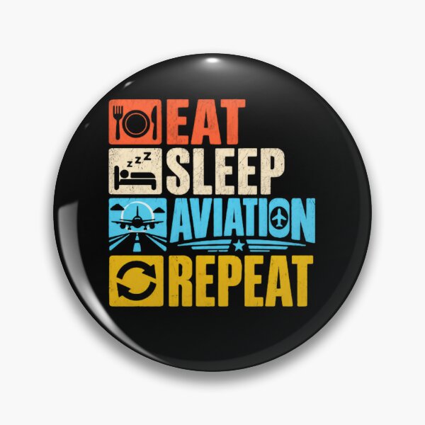Item preview, Eat Sleep Aviation Repeat Pilot Flying Airplane Enthusiast designed and sold by JonesFlora2025.