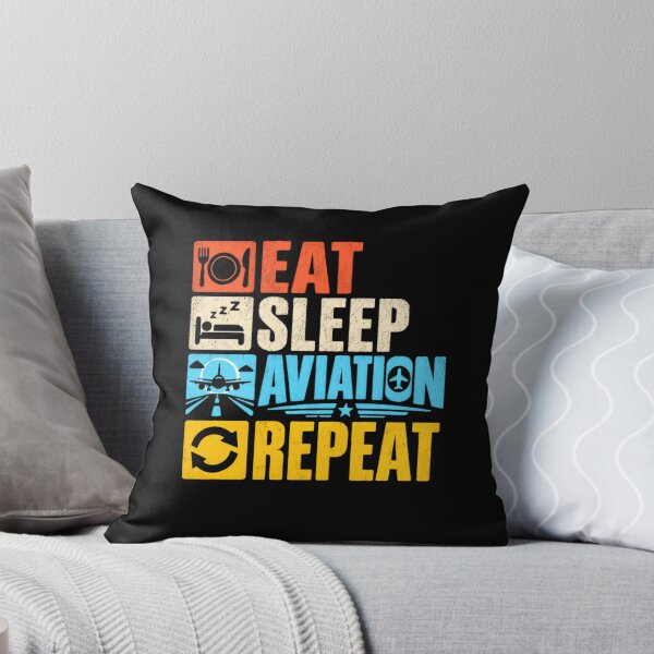 Item preview, Eat Sleep Aviation Repeat Pilot Flying Airplane Enthusiast designed and sold by JonesFlora2025.