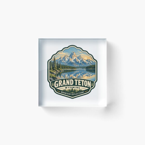 Item preview, Grand Teton Wyoming Mountain Reflections National Park Travel Hiking Outdoors designed and sold by Star3NowForMe.