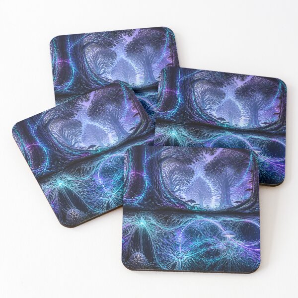 Item preview, Glowing Neural Mycelium Root Network in Enchanted Forest designed and sold by monkeybusiness.pt.