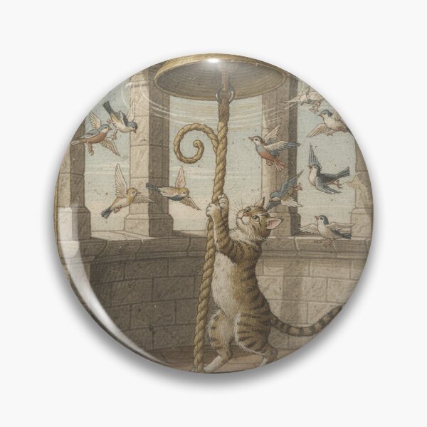 Item preview, Medieval Cat Bell-Ringer in the Belltower designed and sold by PictorialWhimsy.