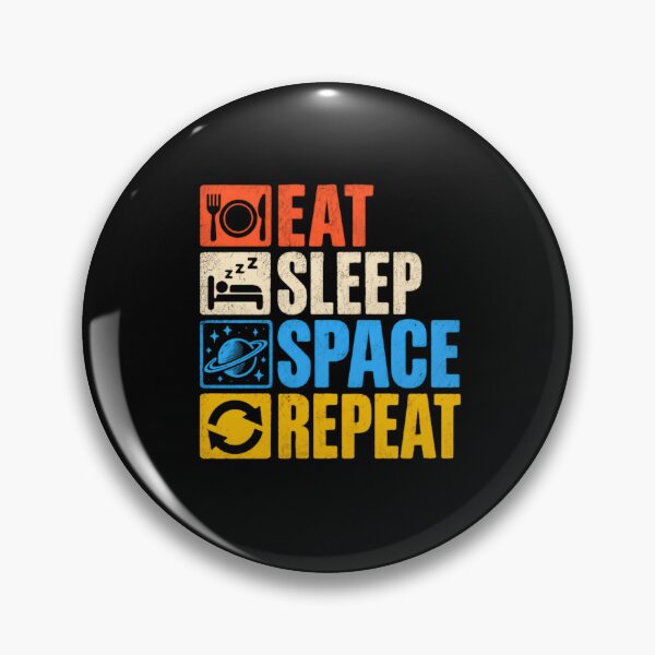 Item preview, Eat Sleep Space Repeat Astronomy Lover Science Enthusiast designed and sold by SkeletonsDanger.