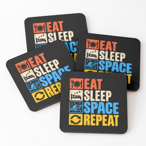 Item preview, Eat Sleep Space Repeat Astronomy Lover Science Enthusiast designed and sold by SkeletonsDanger.