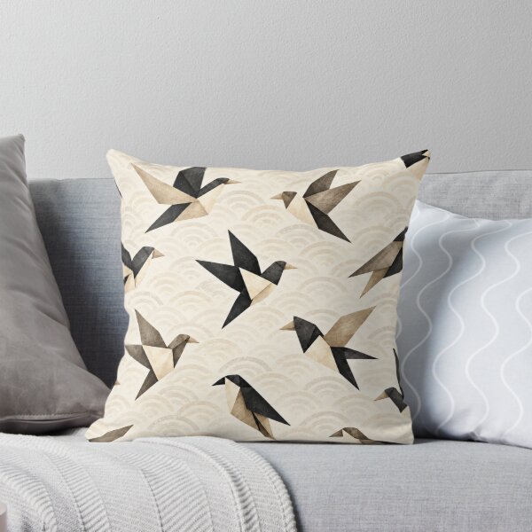 Item preview, Japanese Origami Birds (Black & Cream) designed and sold by WeaveSphere.
