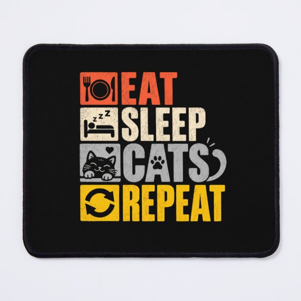 Item preview, Eat Sleep Cats Repeat Cat Lover Daily Life designed and sold by JonesFlora2025.