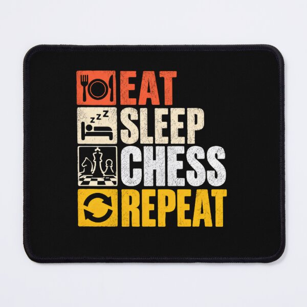 Item preview, Eat Sleep Chess Repeat Chess Player Hobby designed and sold by RetroMini2026.