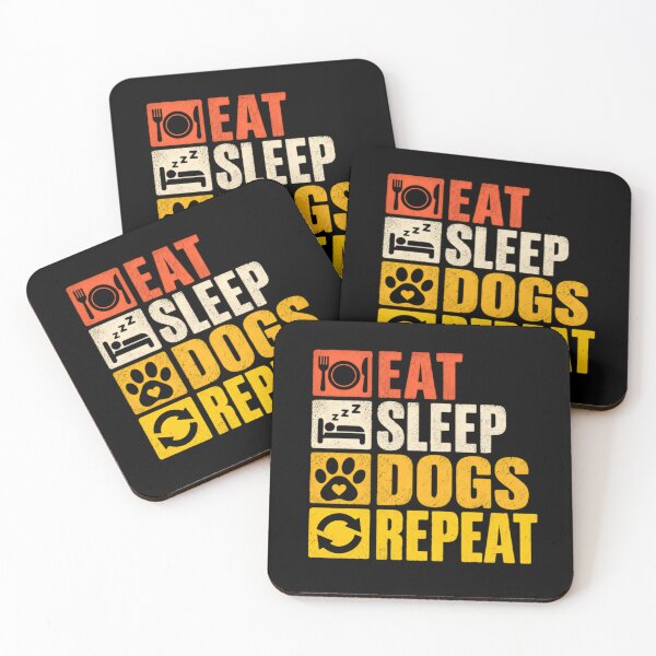 Item preview, Eat Sleep Dogs Repeat Dog Lover Pet Owner Canine Enthusiast designed and sold by SkeletonsDanger.