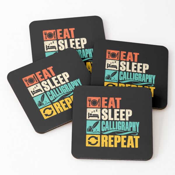 Item preview, Eat Sleep Calligraphy Repeat Calligraphy Hobby Hand Lettering Artist designed and sold by HumansStuck12.