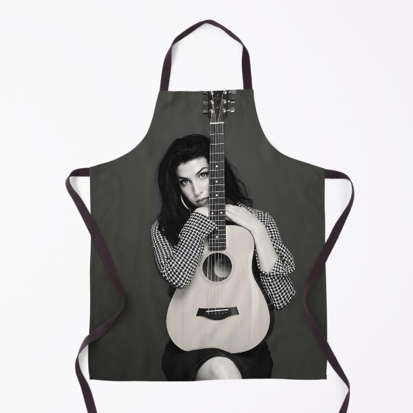 Item preview, Elegant Woman with Acoustic Guitar Black and White Portrait designed and sold by Jessicaa69.