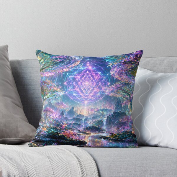 Item preview, Crystal Crystalline Forest with Glowing Sri Yantra Mandala designed and sold by monkeybusiness.pt.