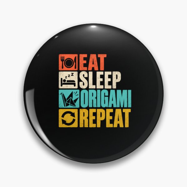 Item preview, Eat Sleep Origami Repeat Paper Folding Hobbyist designed and sold by RetroMini2026.