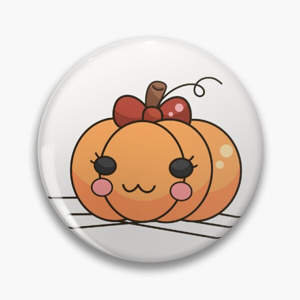 Item preview, Cute Kawaii Pumpkin Girl Bow Autumn designed and sold by Porpor Artwork.