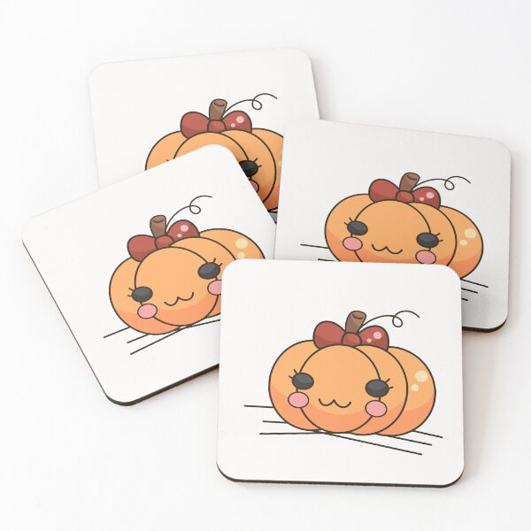 Item preview, Cute Kawaii Pumpkin Girl Bow Autumn designed and sold by Porpor Artwork.