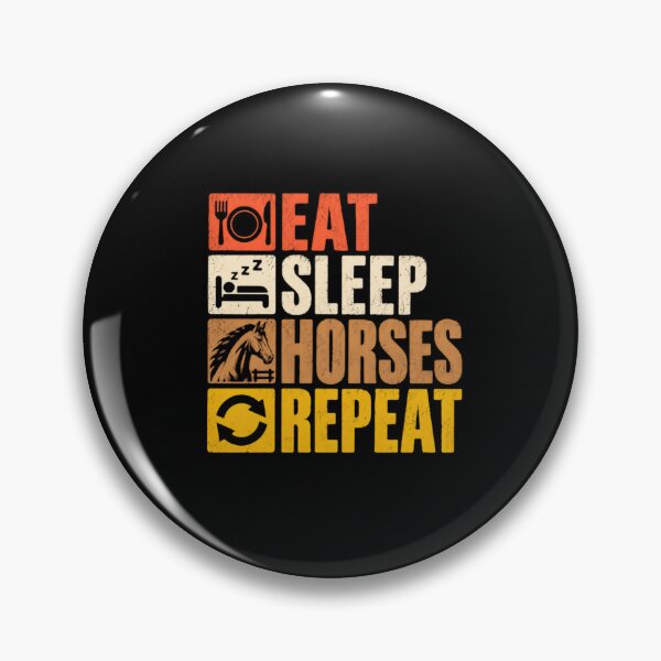 Item preview, Eat Sleep Horses Repeat Equestrian Rider Horse Lover designed and sold by RetroMini2026.