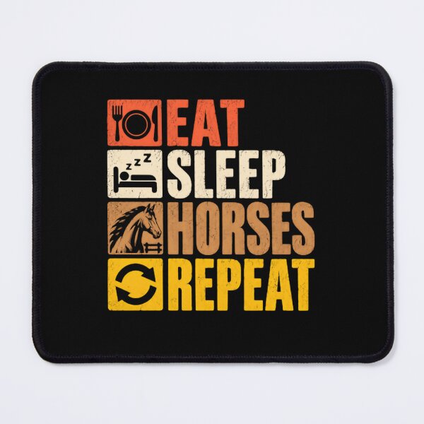 Item preview, Eat Sleep Horses Repeat Equestrian Rider Horse Lover designed and sold by RetroMini2026.